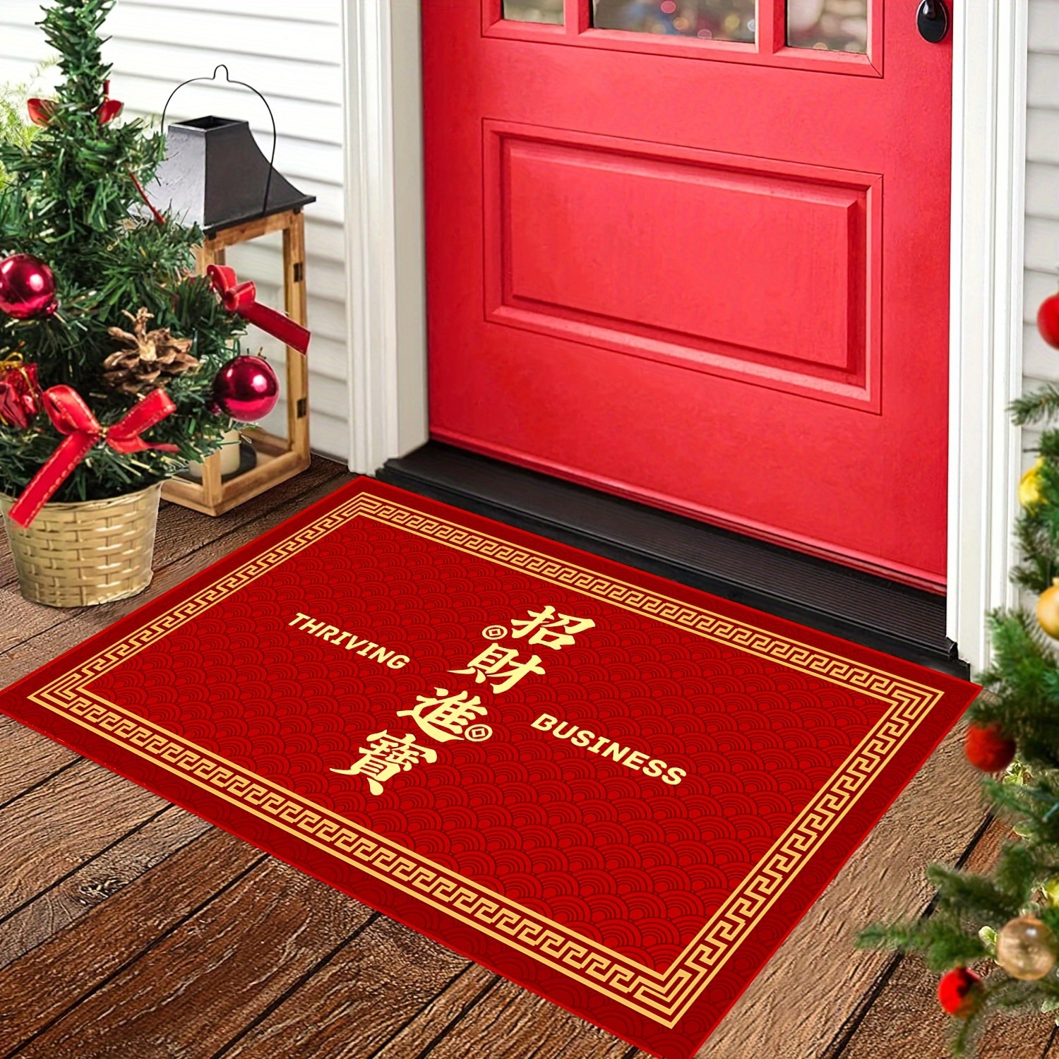 Christmas Tree Mat Xmas Welcome Decorative Doormat Non Slip Winter Floor  Mats New year Frontdoor Accessories Home Supplies - AliExpress