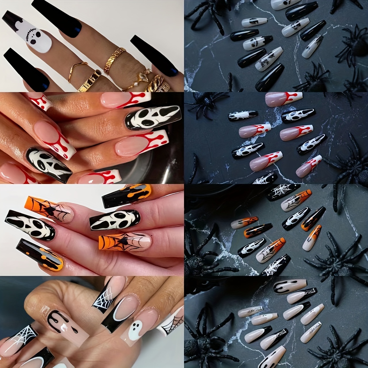 LV design inspired Long fake nails - Buy Press-on Nails online