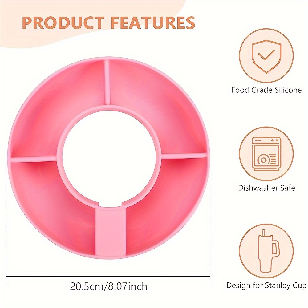 Silicone Snack Plate Snack Ring Snack Container 4 - Temu