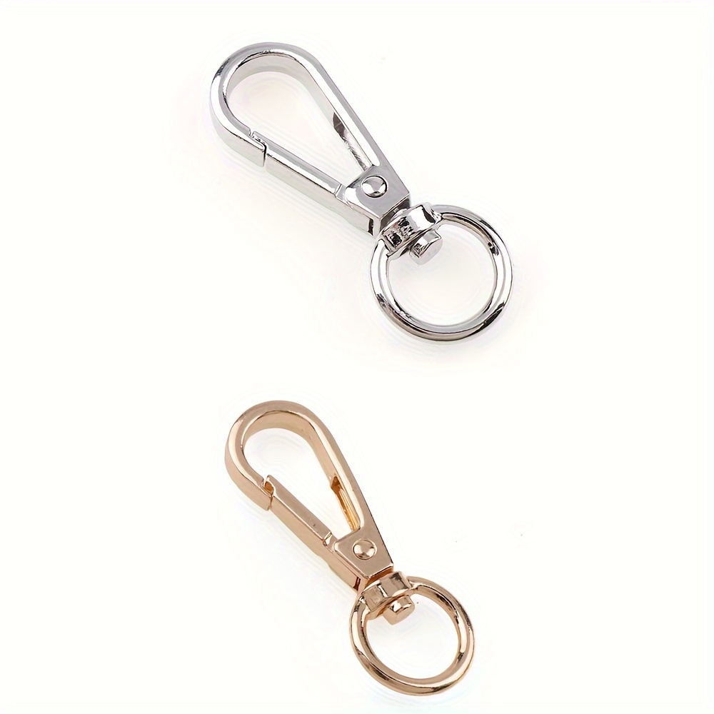 3pcs Keychain Key Ring Carabiner Clip Keyring Chain Fob Holder - Gun Metal  Black