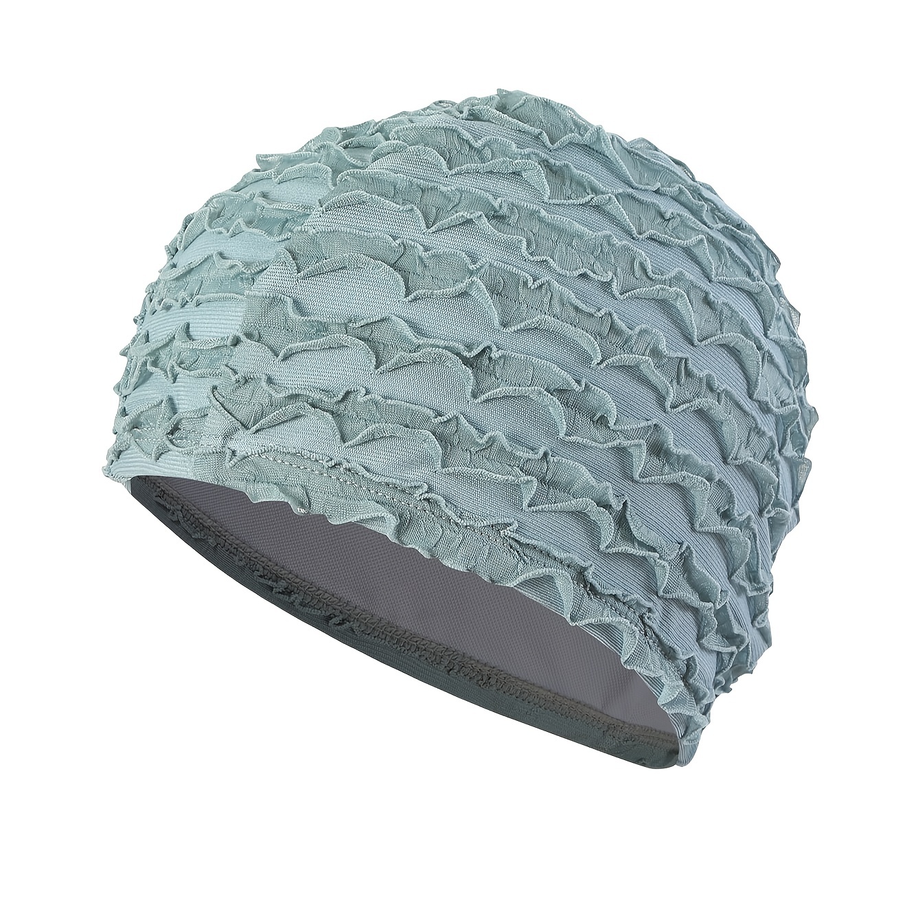 Couleur gris Bonnet de bain en Silicone pour hommes, grande taille