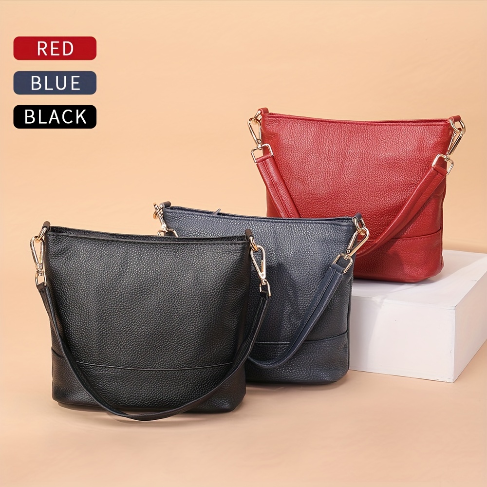 Fashion Simple Handbag Genuine Leather Clutch Women Zipper Small