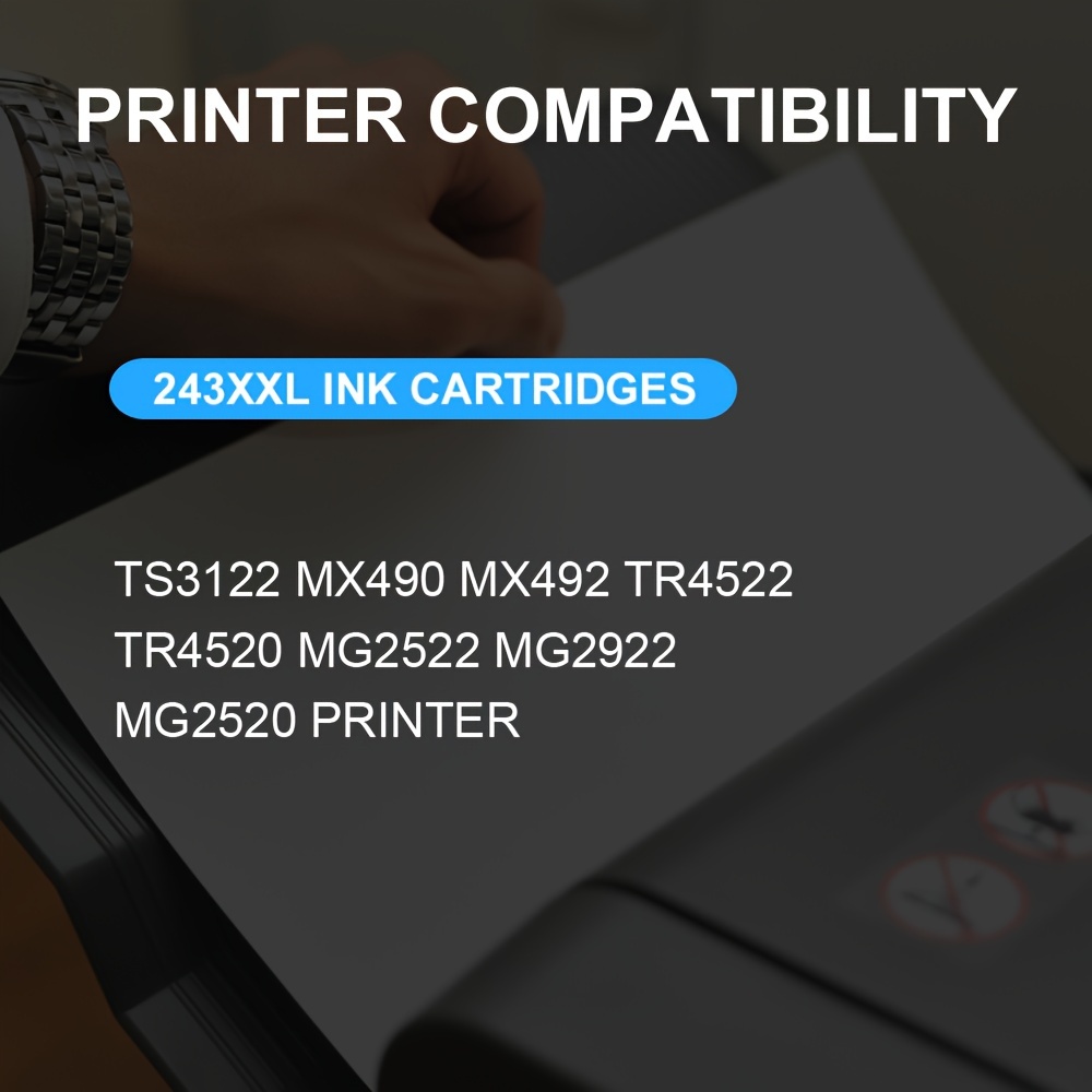 Cartucho de tinta de repuesto compatible para cartuchos de tinta Canon 245  y 246, para impresora Canon PIXMA MG2522 MG2520 MX490 MX492 MG2920 MG2922