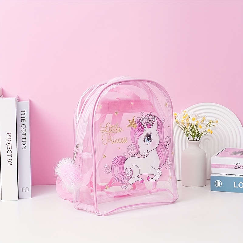 Unicorn PVC Transparent Backpack for Kids