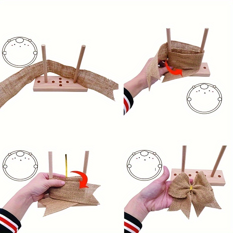 Bow Maker For Ribbon For Wreaths Wooden Ribbon Bow Maker - Temu
