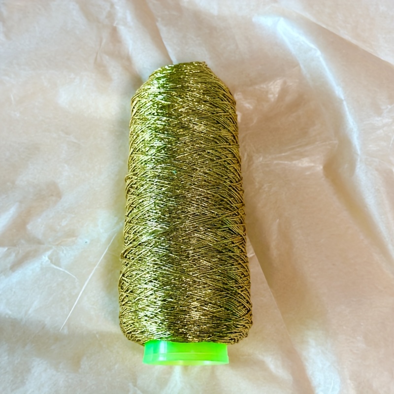 Silk Metallized Yarn, Gold Crochet Thread