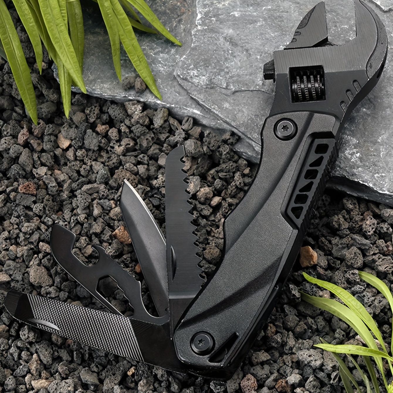 S-TEC 24 Giant Multi-Tool Wrench Tactical Folding Open Pocket