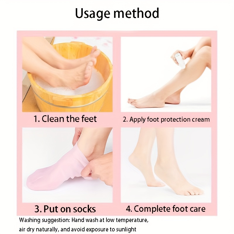 2pcs Silicone Moisturizing Foot Socks For Dry Cracked Feet Foot Care Socks  Massage Moisturizing Gel Socks Pedicure Socks Tool Mothers Day Gift -  Beauty & Health - Temu Canada