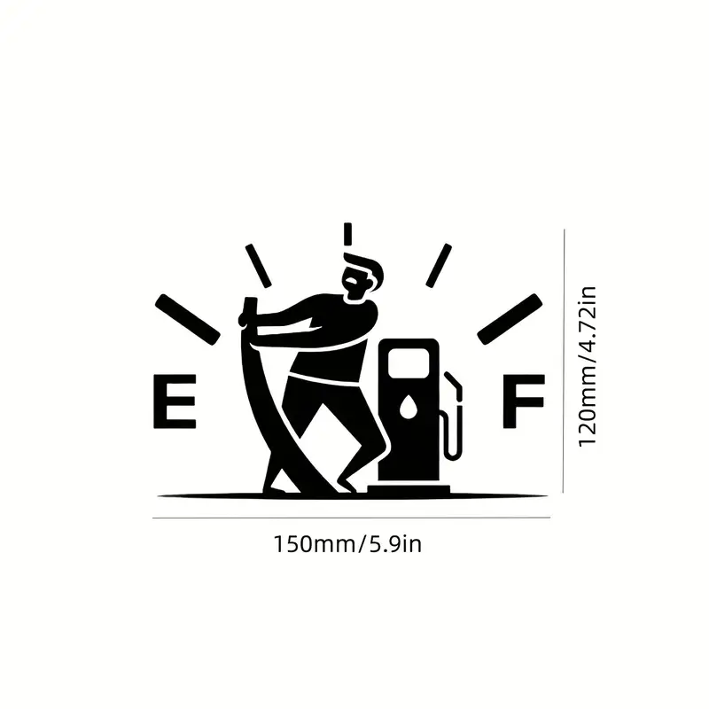 Funny Car Stickers Pull Fuel Tank Pointer Gas Consumption - Temu