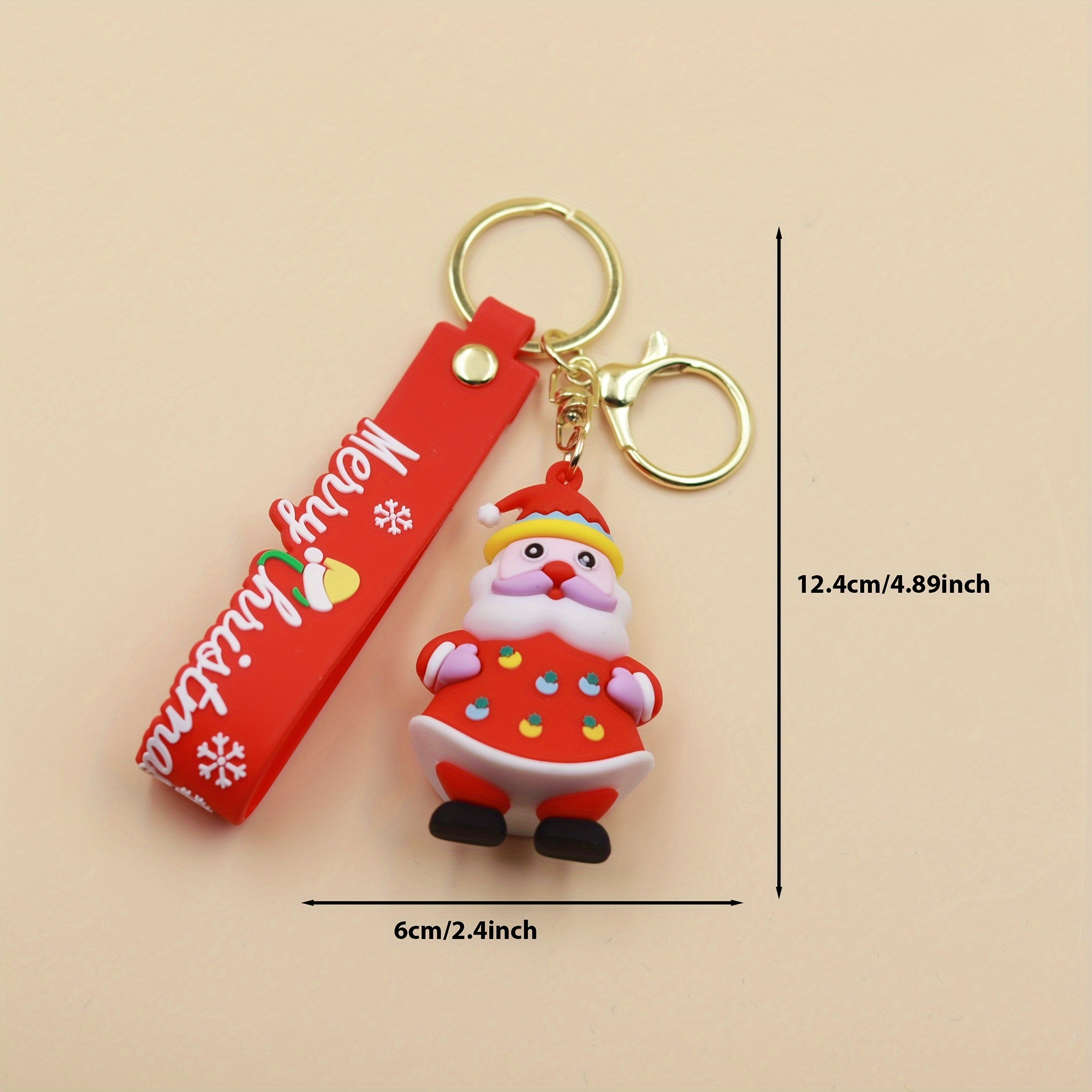 HGSHUO Llaveros De Navidad – Set De 8 Unidades Con Árboles, Papá Noel Y Colgantes Decorativos, Regalo Y Adorno Para Mochilas