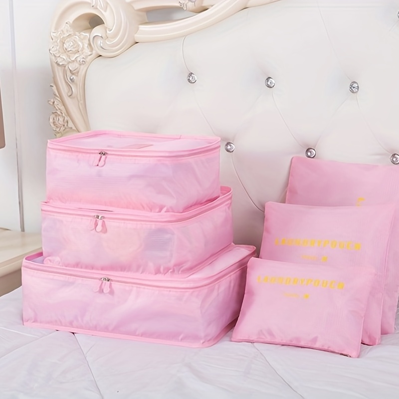 7-Piece Travel Storage Bag Packing Cubes Foldable Language Classification Cube