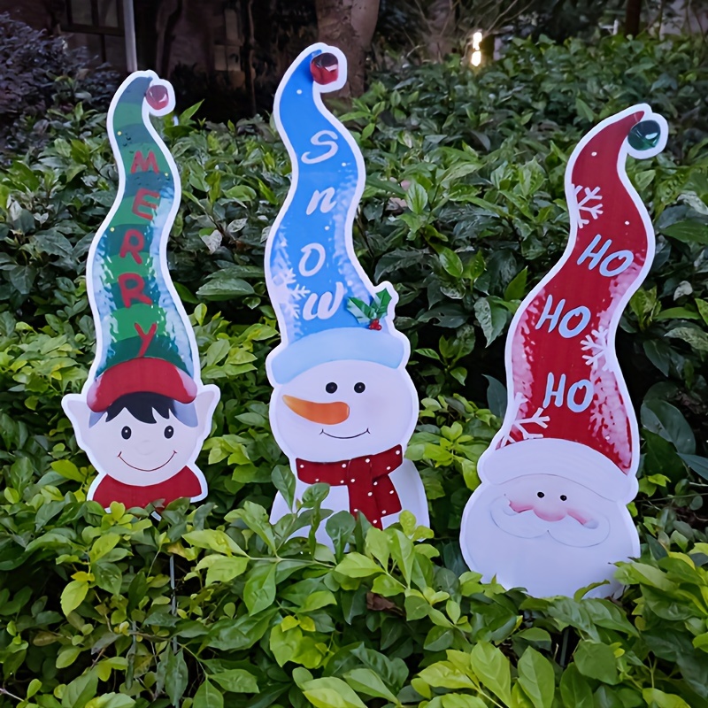 2024, Snowman Acrylic 2D Garden Stake, Nuovo Anno Snowman Cortile Ornamento  Esterno Festival Decorazione Terreno Inserto, Decorazione Arte Del Cortile  - Temu Italy