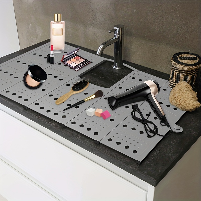 Silicone Makeup Mat, Foldable Sink Cover, Silicone Makeup Desktop Cleaning  Mat, Bathroom Sink Drain Beauty Mat, Multifunctional Foldable Item Mat -  Temu Denmark