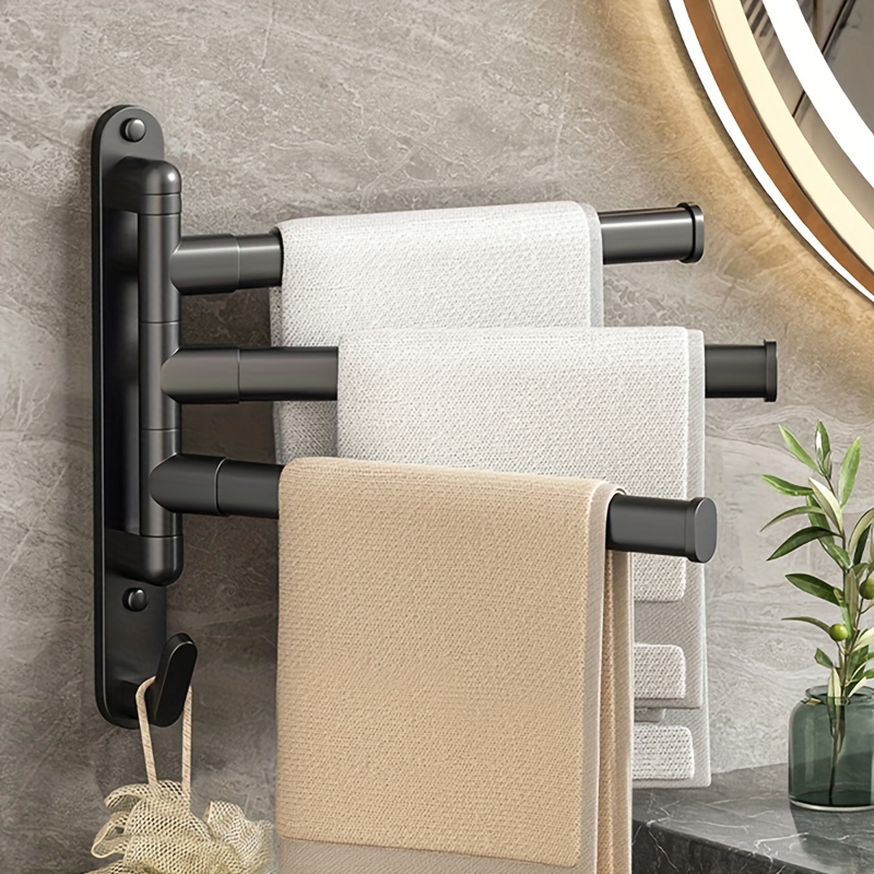 Self-adhesive Towel Holder Rack Wall Mounted Towel Hanger Bathroom Towel  Bar Shelf Shoes Holder Hanging Bathroom Organizer - AliExpress