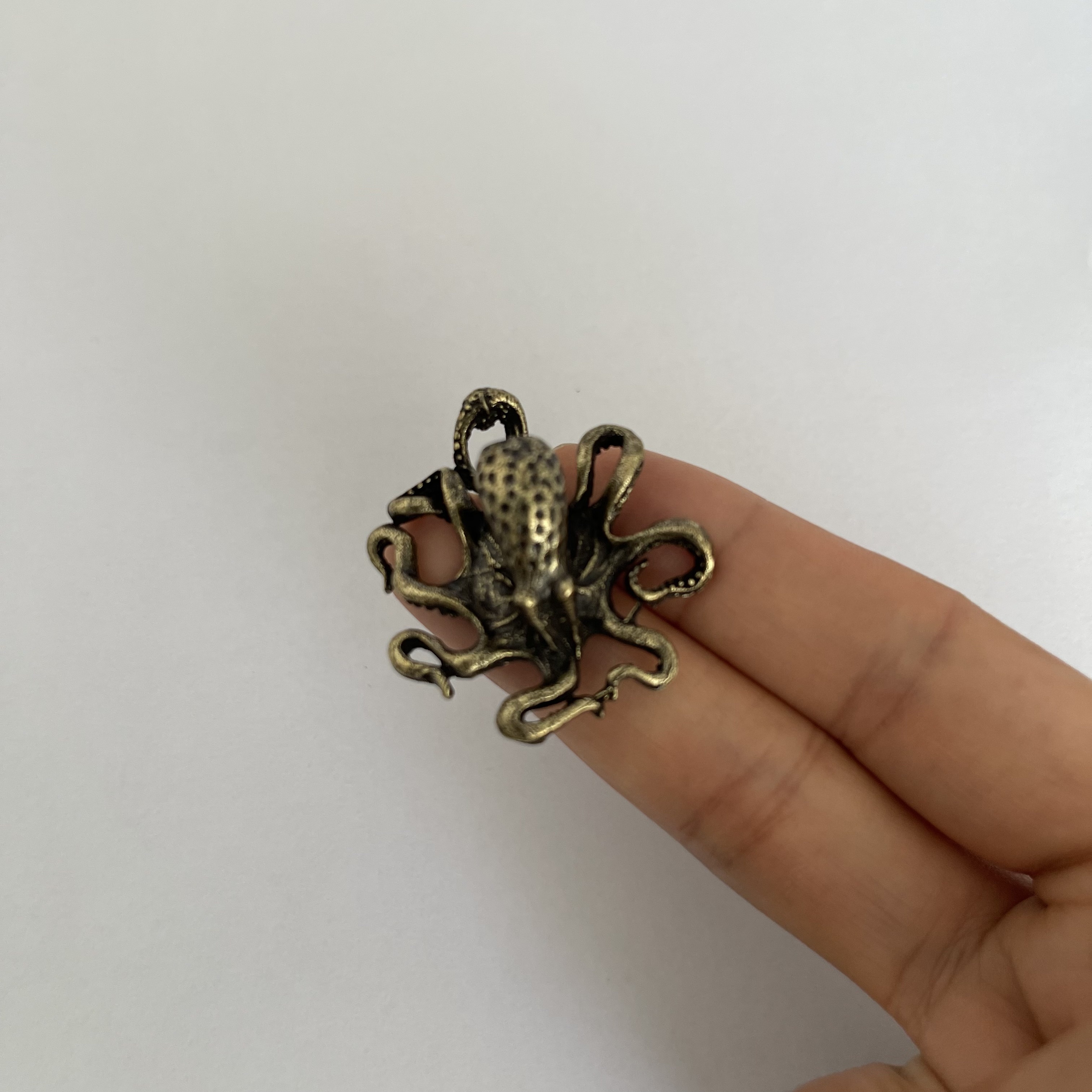 Solid Pure Brass Octopus Ornaments Office Desktop Small - Temu