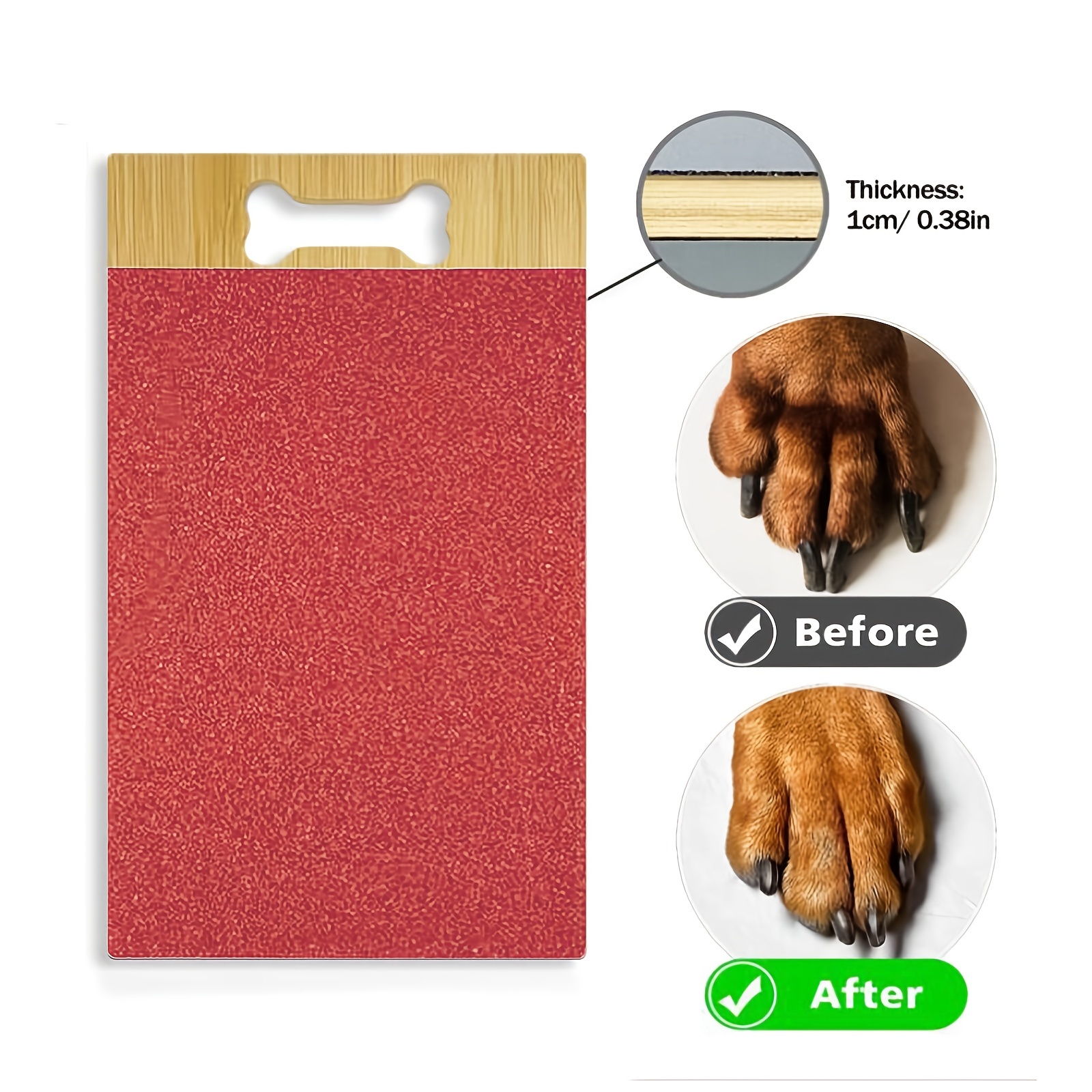 Dog Nail Scratch Pad Wooden Dog Nail File Board Sandpaper - Temu