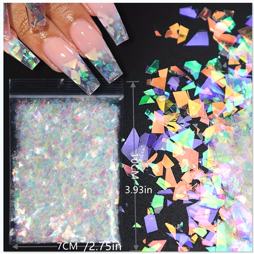 Bag Nail Art Candy Paper Sequins Mermaid Translucent Color - Temu