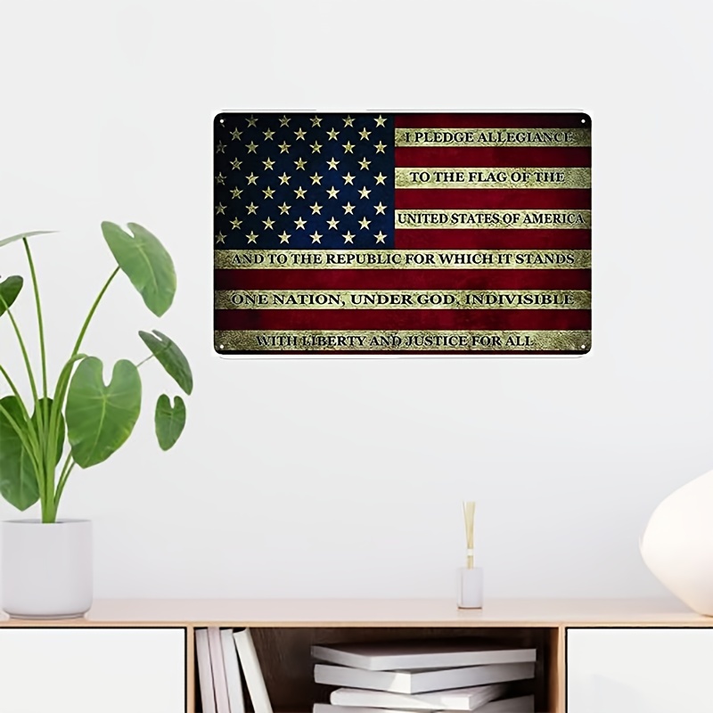 : Man Cave Stuff Bald Eagle Patriotic Flag American Metal Sign  Happy Independence Day 4Th of July Vintage Metal Sign Aluminum Sign Kitchen  Metal Tin Sign Wall Home Decor Bar 12x8 :