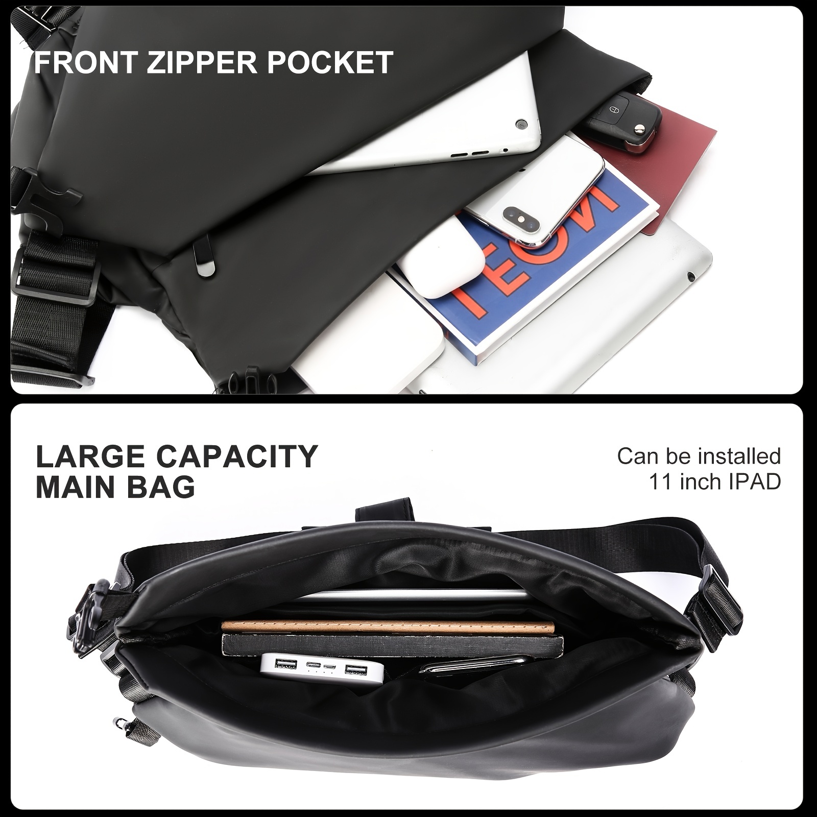 Men's Messenger Bag Crossbody Shoulder Bags Travel Bag Purse Sling Pack For  Work Business Office School