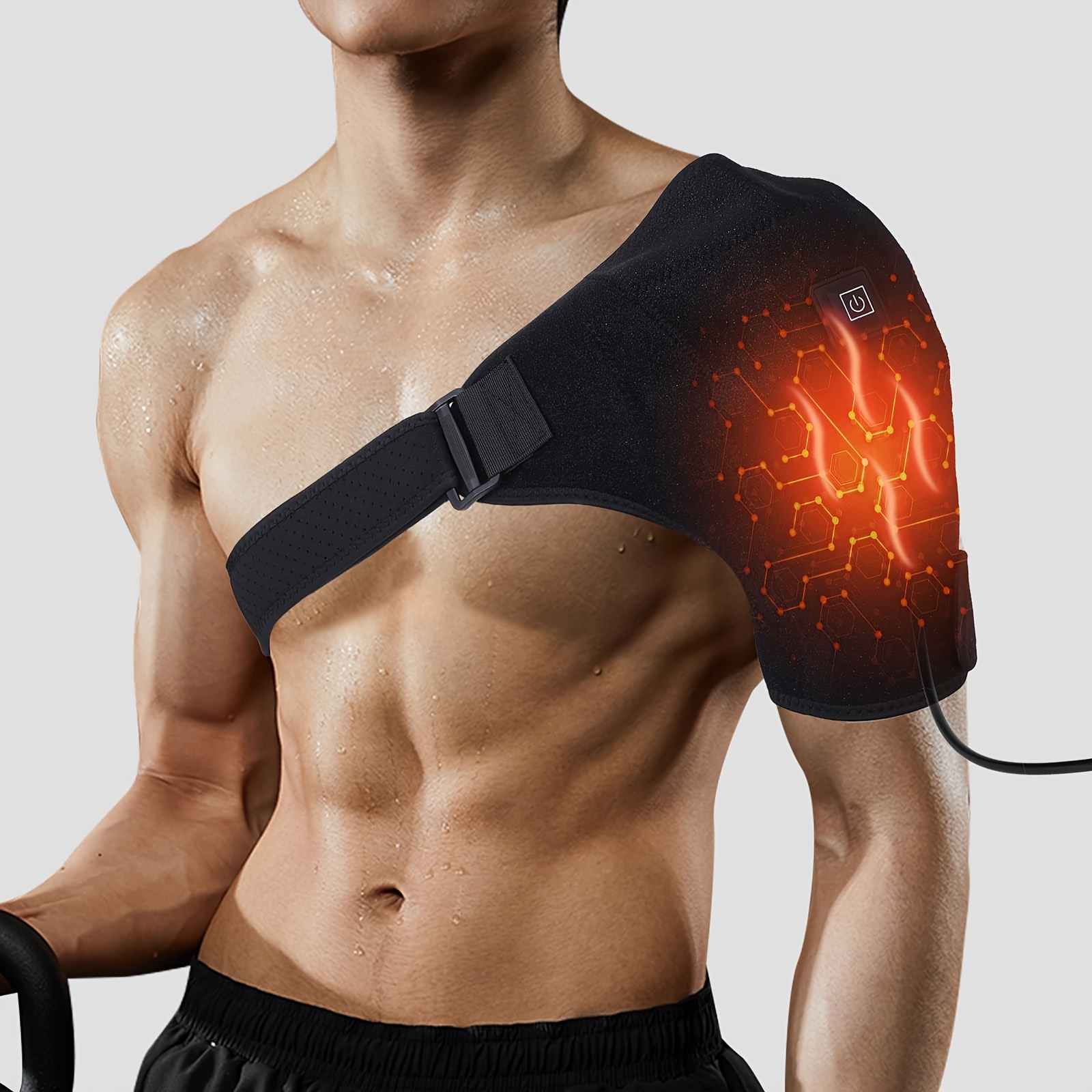 Shoulder-Heating-Pad-Heated-Wrap - 3 Heat Levels Heating Pad for Shoulder  Pain for Men Women Frozen Shoulder Pain Relief