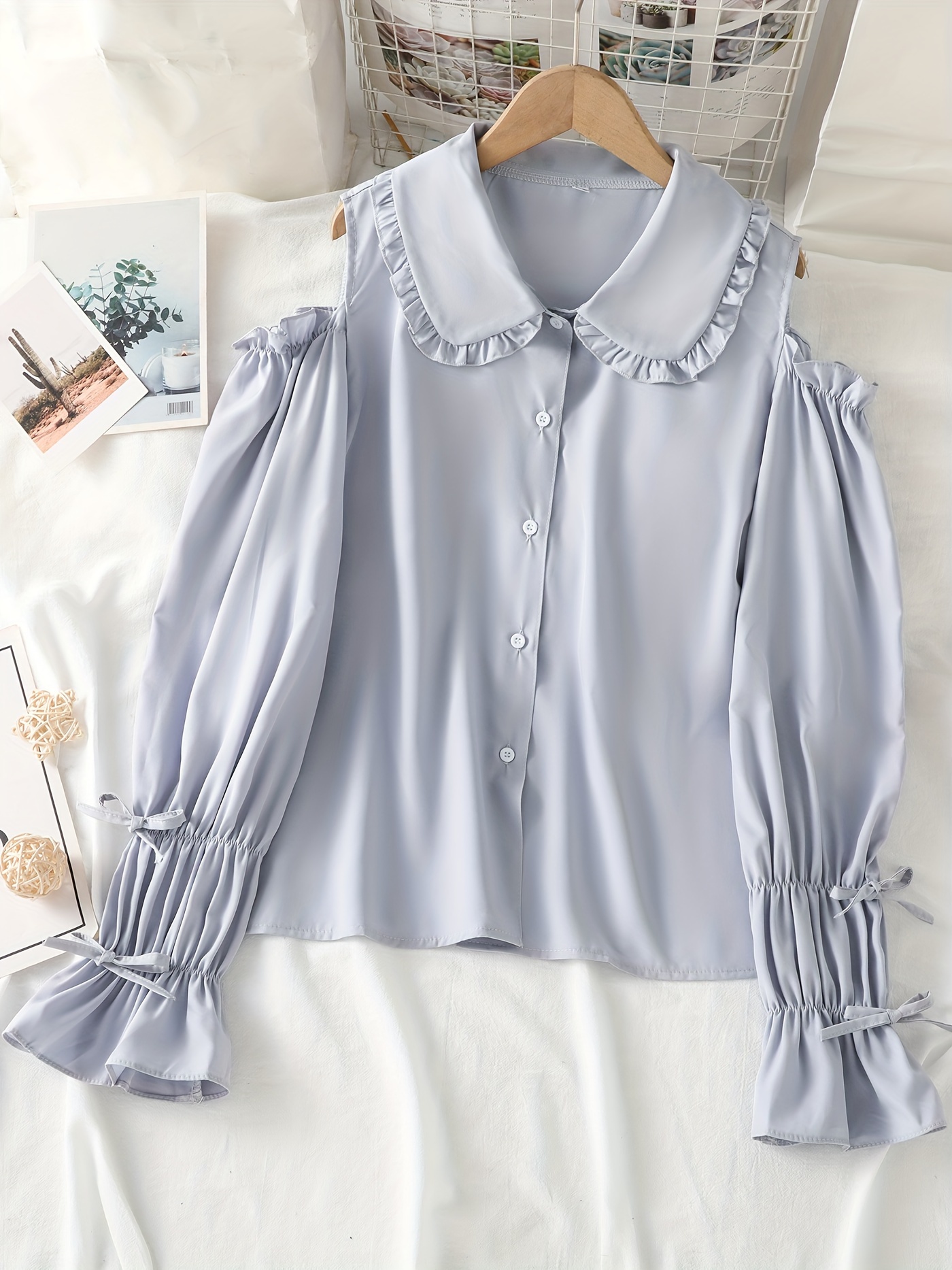 Women's Ruffled Chiffon Tops Fashion Designer Blouse T-Shirts