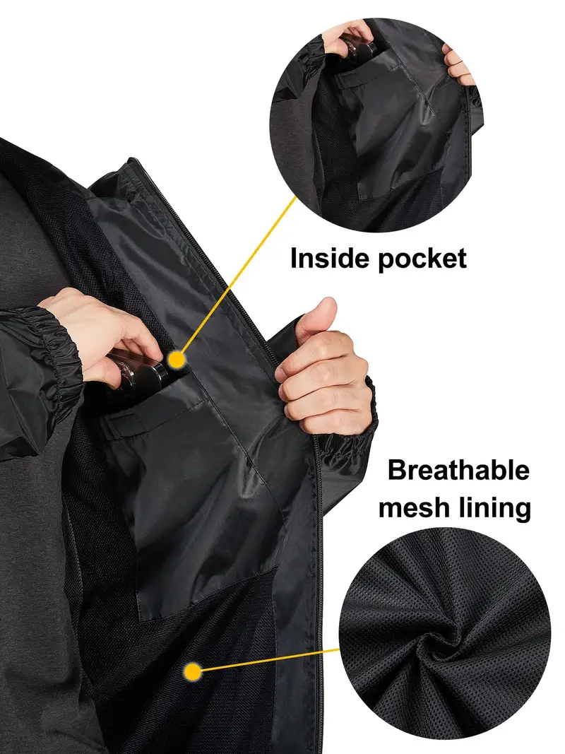Men's Waterproof Hooded Cargo Jacket Adjustable Suspenders - Temu
