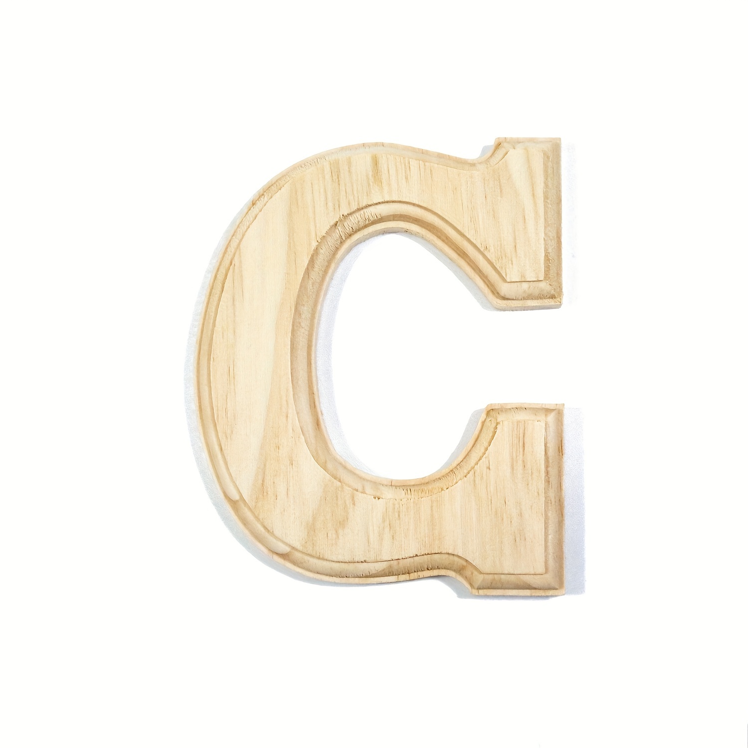 Cursive Wooden Letters C for Wall Decor 14 inch Large Wooden Letters Unfinished Monogram Wood Letter Crafts Alphabet Sign Cutouts for DIY Painting