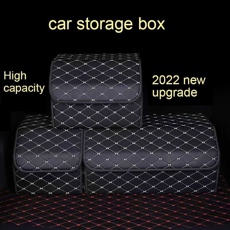 1 Stück Kofferraum Aufbewahrungsbox Leder Auto Aufbewahrungsbox  Multifunktionale faltbare Aufbewahrungsbox