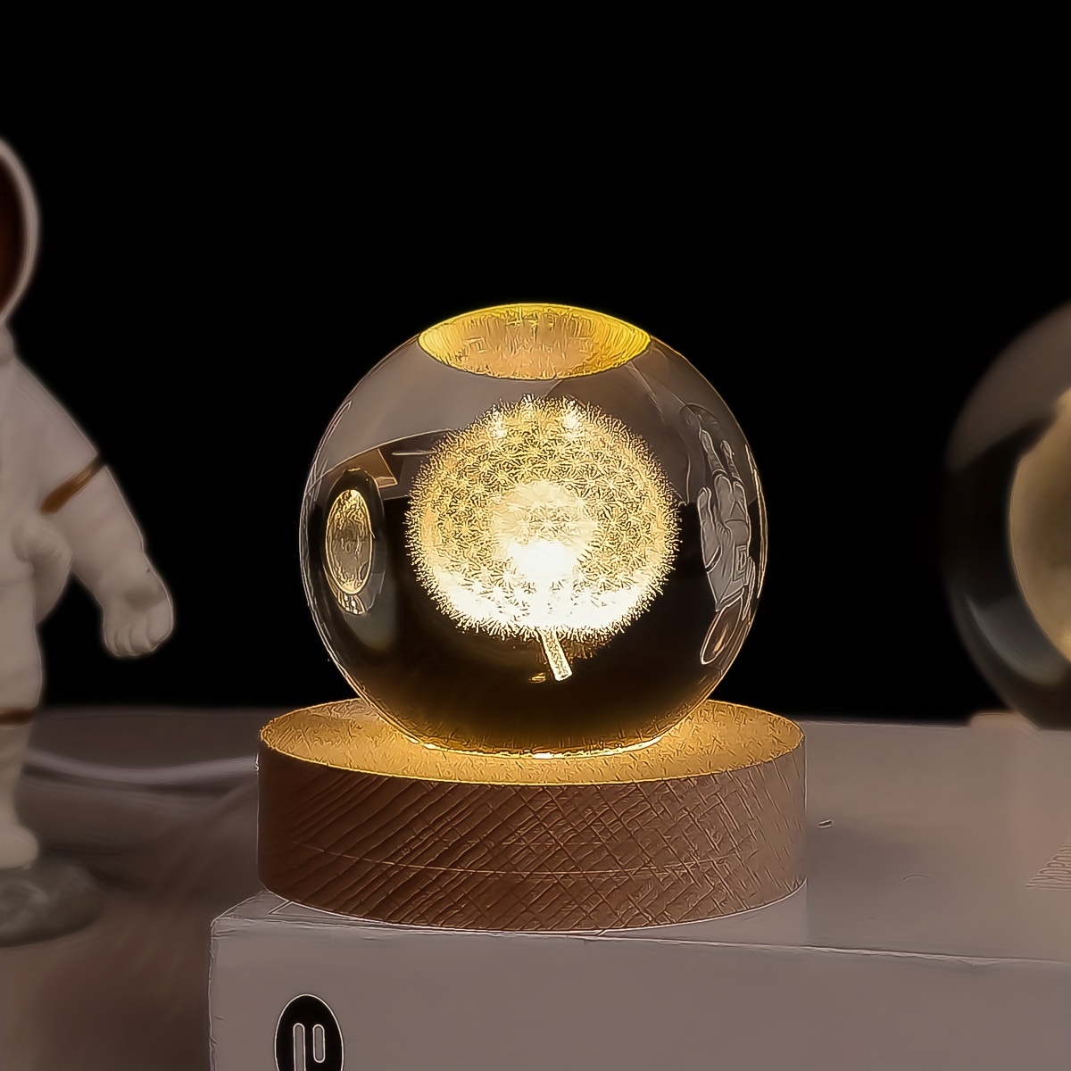 Créatif 3D astronaute boule de cristal Led veilleuse pour enfants