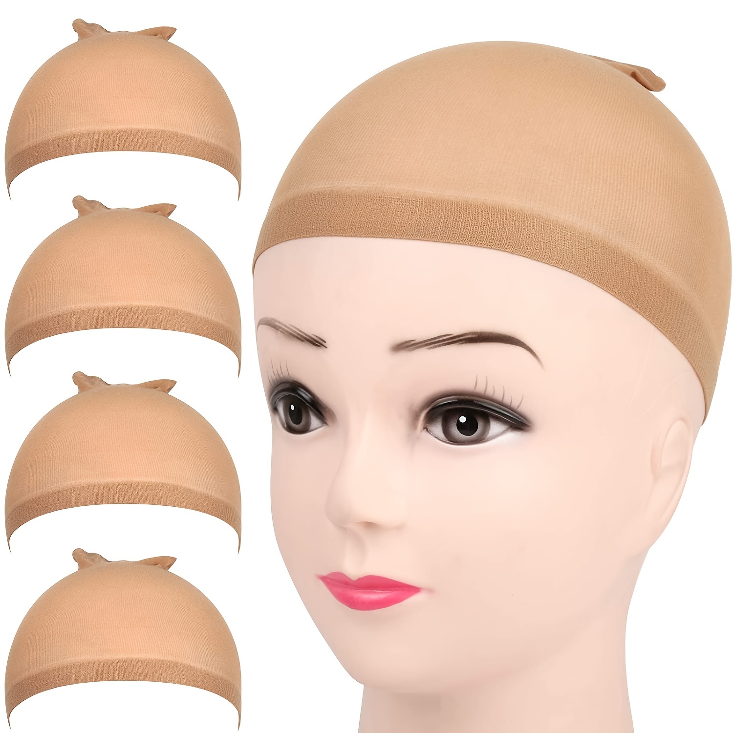 12 Pieces Light Brown Wig Caps For Women