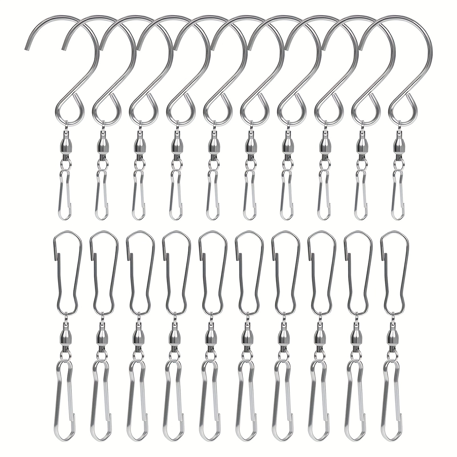 20pcs Wind Spinner Swivel Hooks 360 Degree Dual Spinning Windsock Chime  Supplies Hanger Swivels Clip Hanging Hooks For Wind Spinners Supply 2  Styles Metal Color 20 Pieces - Patio, Lawn & Garden - Temu Canada