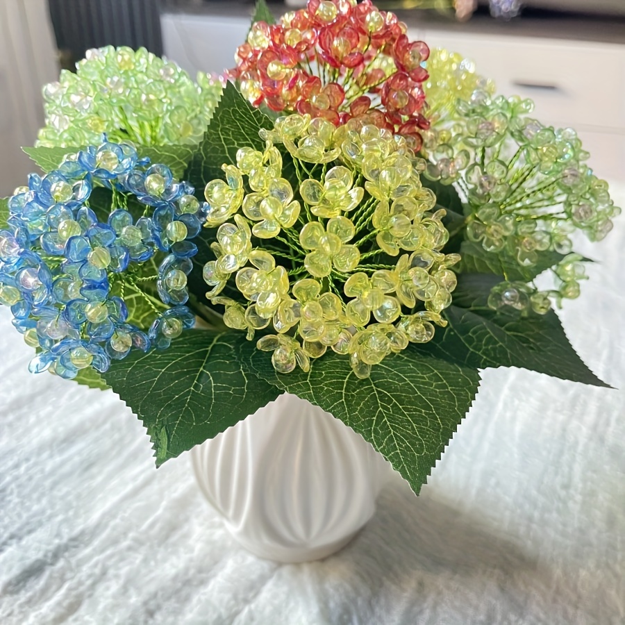 Hydrangea Artificial Flowers Fake Flower Bouquet Artificial - Temu