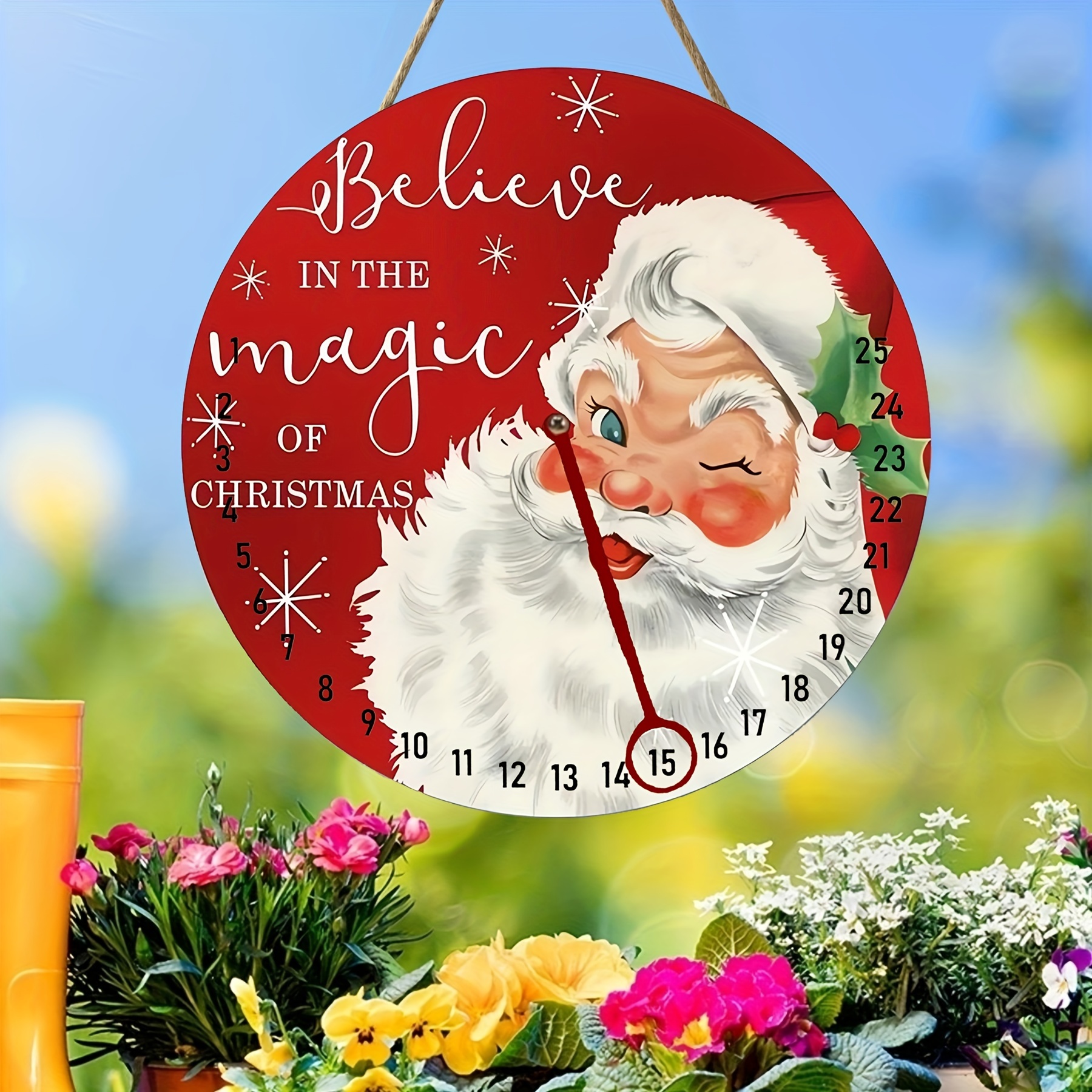 Santa Claus Christmas Advent Calendar Wooden Christmas - Temu