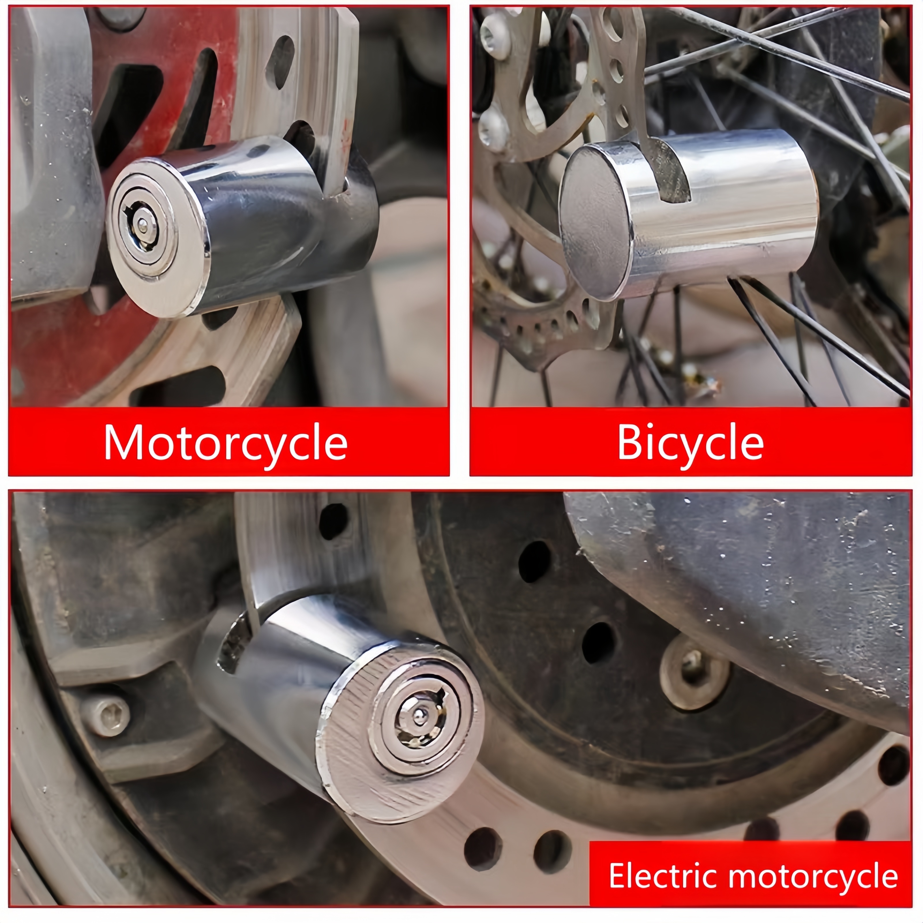 new bicycle disc brake lock motorcycle disc brake lock anti theft lock mountain bike lock wheel lock disc lock riding equipment details 2