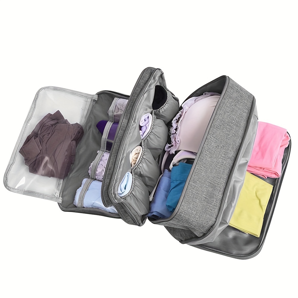 Large Capacity Underwear Storage Bag Portable Travel Bra - Temu