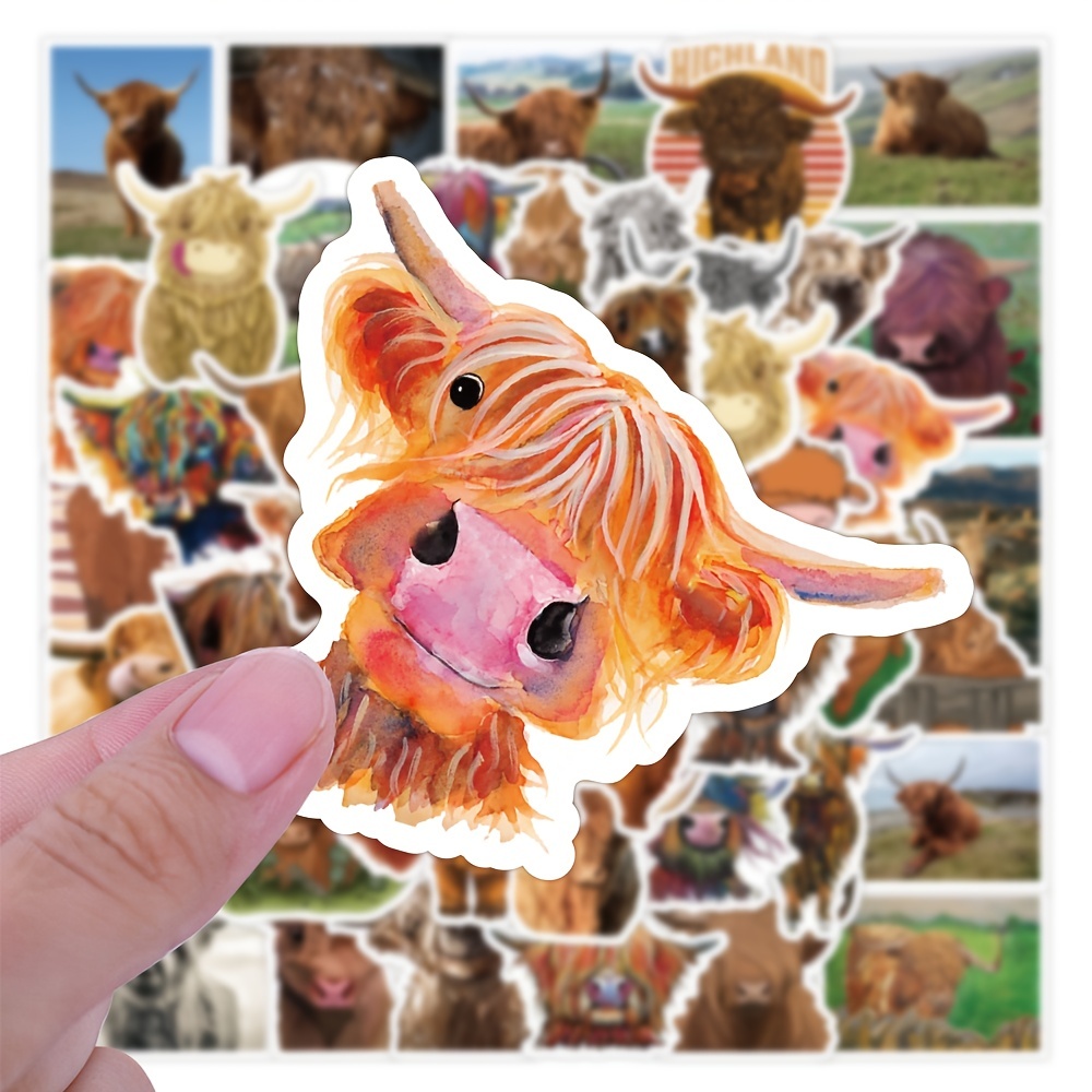 Highland cow Sticker - Stickers - Cute - kawaii Decal cut