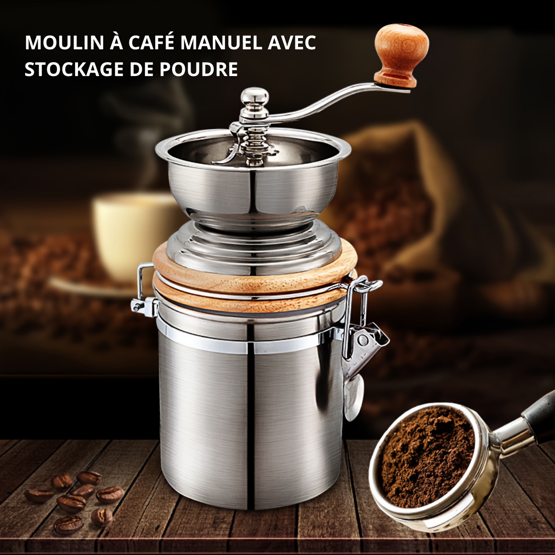 Moulin à Grains de Café Manuel avec Capacité de GrossièReté RéGlable Moulin  à Café pour Café