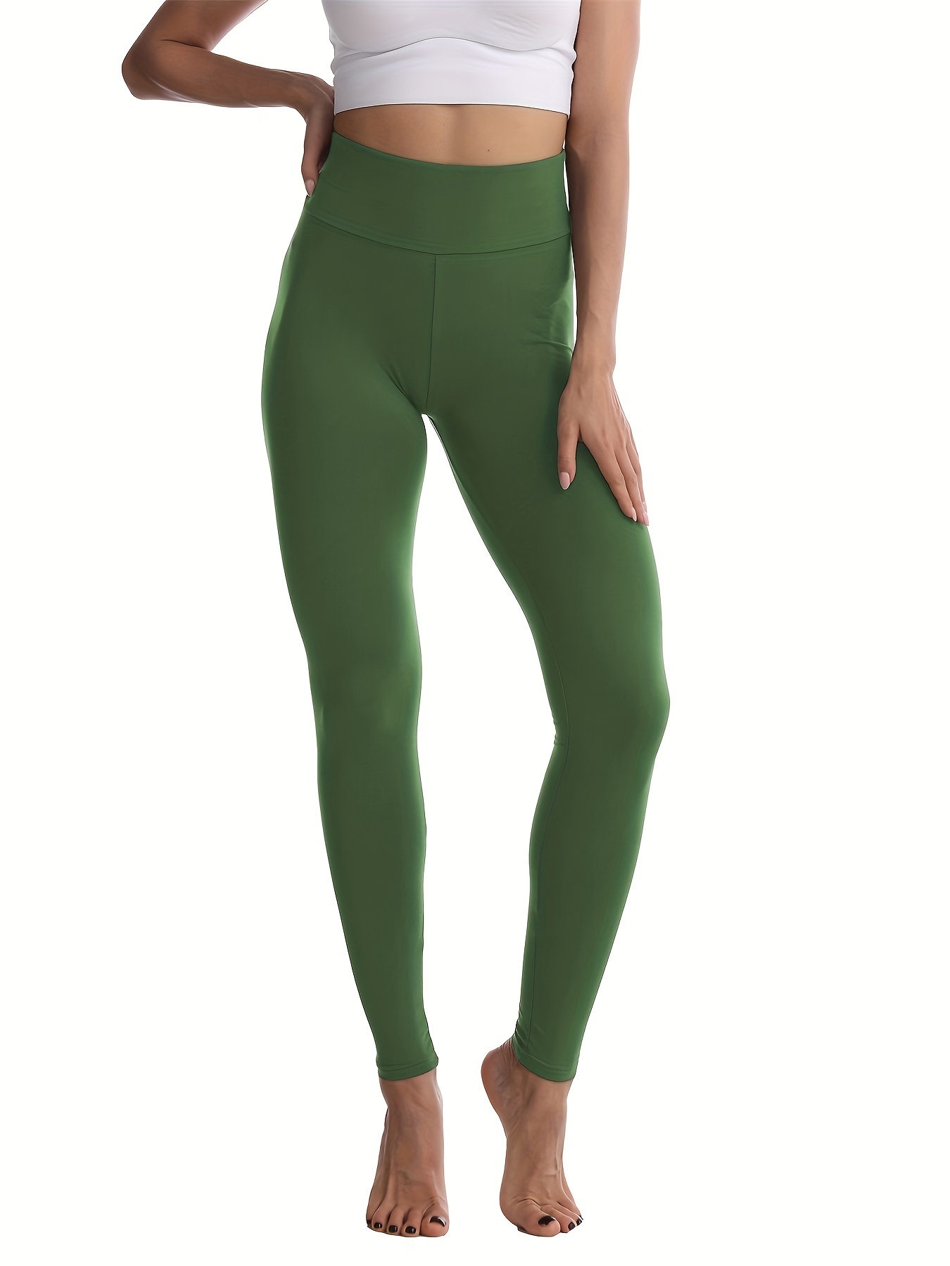 Yogalicious NEW Woman's forest green yoga capri leggings size XL