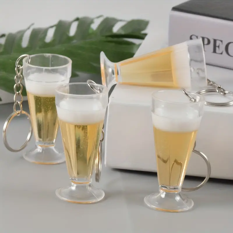 Simulated Beer Glass Champagne Glass Keychain, Creative Acrylic Beer Mug  Keychains, Simulation Mini Drink Keyring For Men Women, Cute Aesthetic  Stuff, Weird Stuff, Cool Stuff - Temu