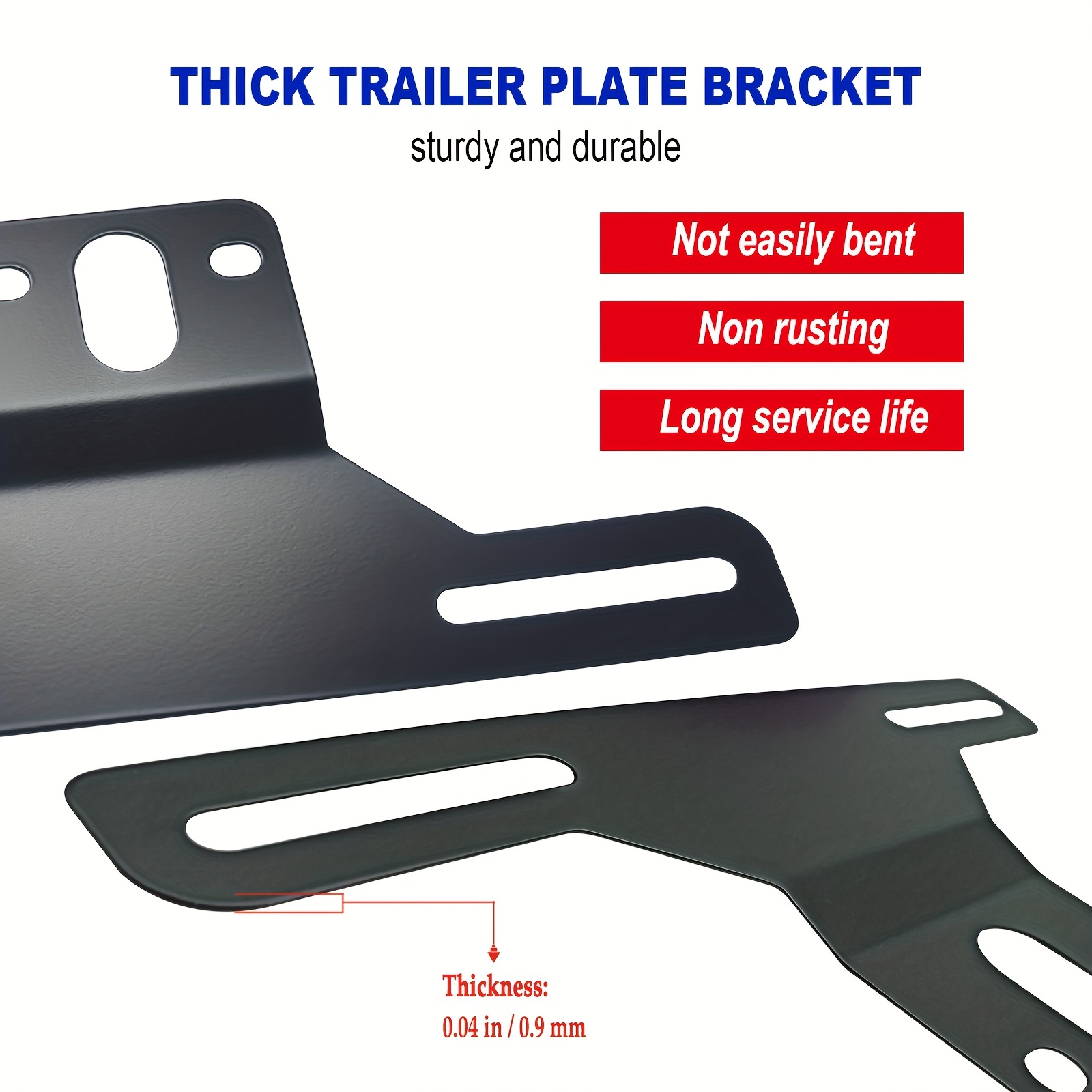 Tôlerie Support de Plaque D'immat Pour Remorque Plateaux Robust