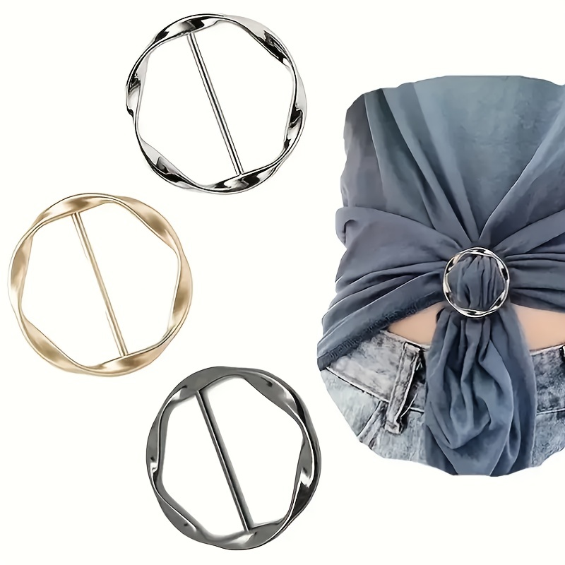 Metal Scarf Ring Clip Elegant Shawl Clips For Women Classic - Temu