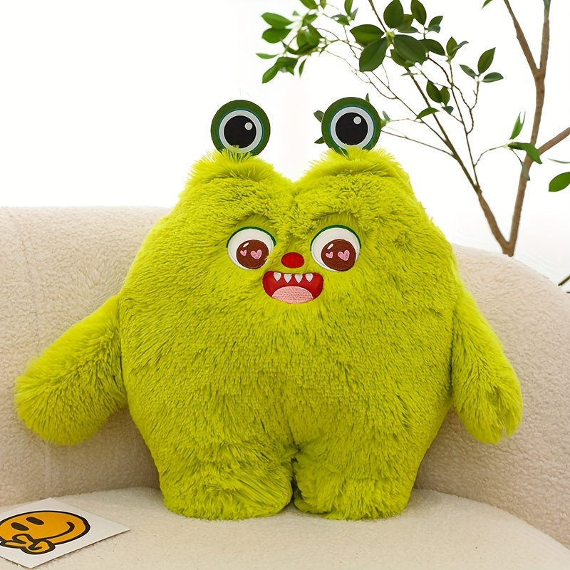 Monstre Mignon Et Poilu En Peluche Rembourré Oreiller De - Temu