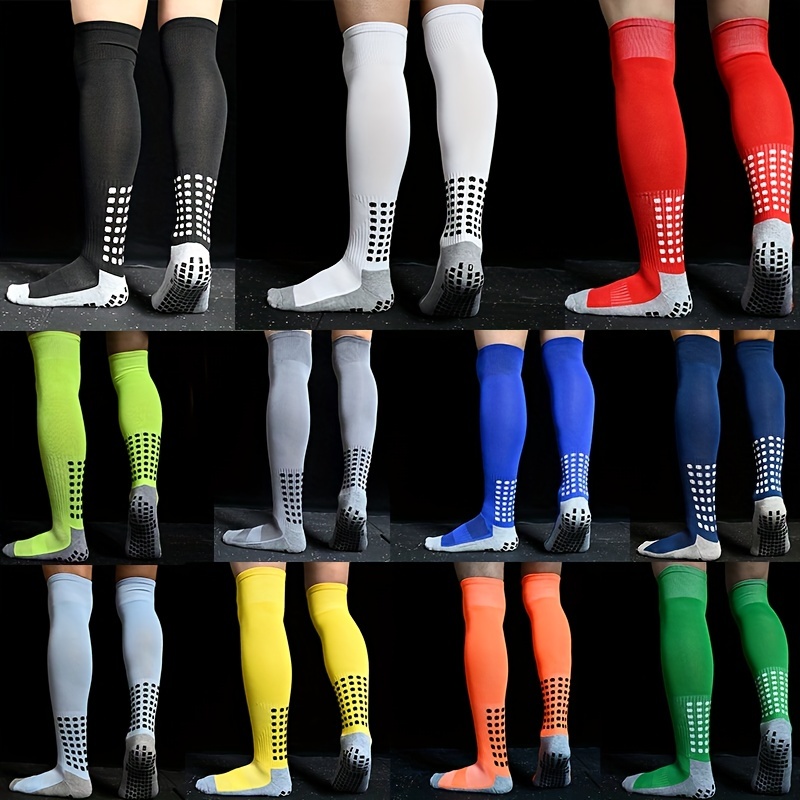 

1 Pair Of Unisex Football Socks: High Tube, Breathable, Sweat-absorbing, Non-slip Athletic Design