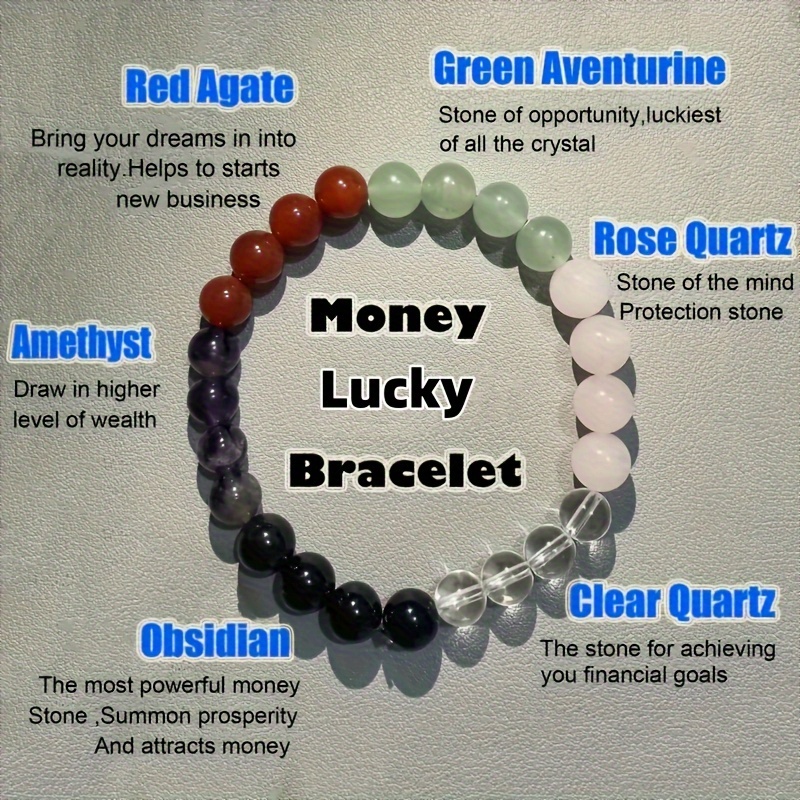 

Colorful Bracelet Money Lucky Charm Bracelet, Hand Jewelry Gift For Men Women