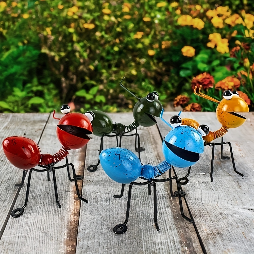 Metal Ant Ornament Colorful Cute Insect Garden Decor Garden - Temu