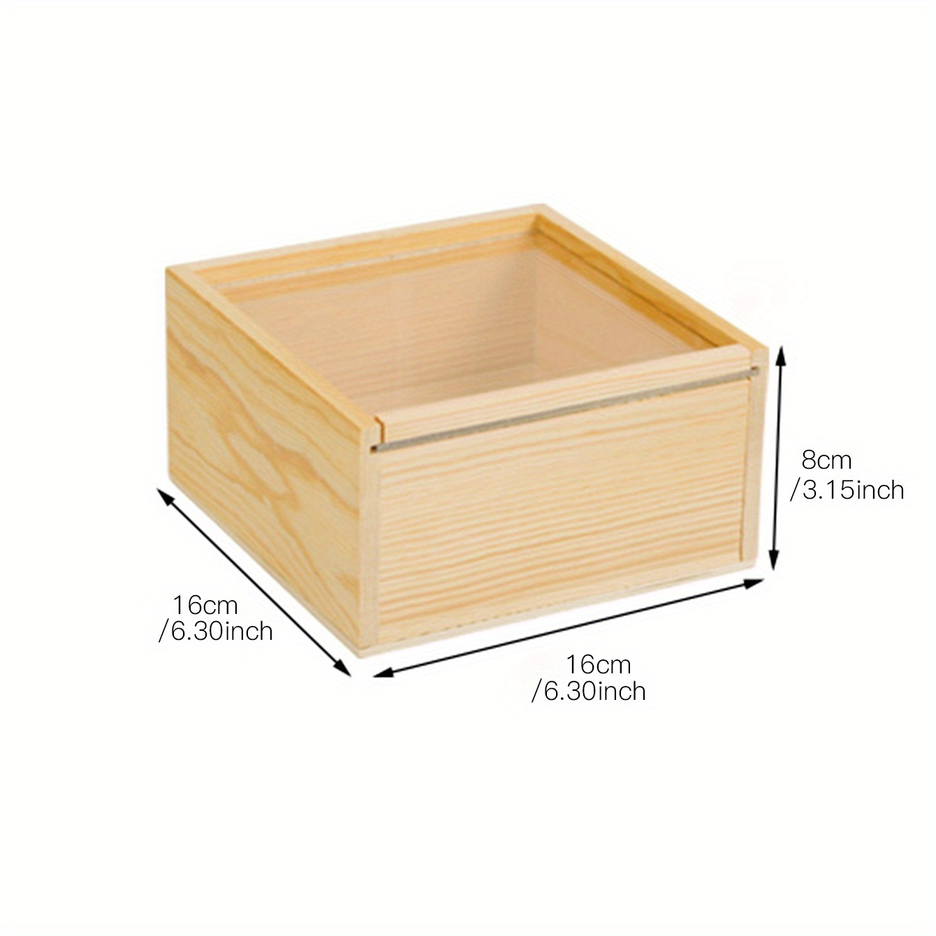 TATMOHIK Small Wooden Box with Sliding Lid Maple Wood Gift Box with Slide  Top Ideal Gift Container or for Crafts Project (3.15 x 2 x 0.98 inch)