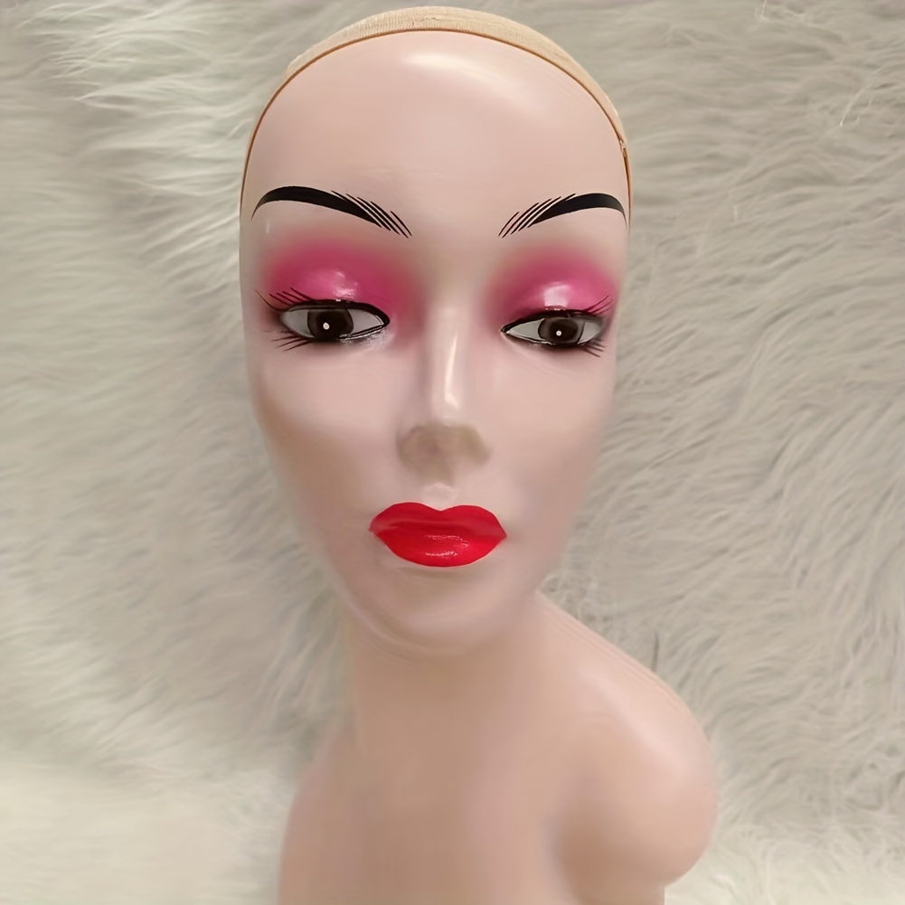 Realistic African American Female Mannequin Head with Shoulders Plastic  Manikin Heads for Wigs Earrings Hat Sunglassess Display