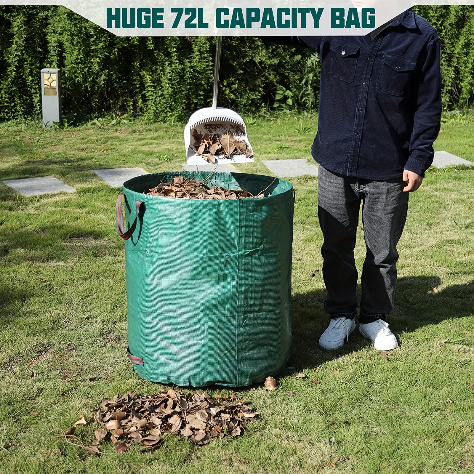 Garden Yard Waste Bags Sacks, Reuseable Gardening Lawn Leaf Bag