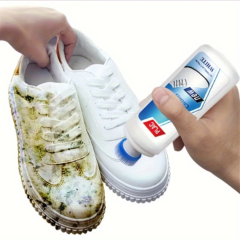 2pcs Multifunctional Cleaning Stain White Shoe Cleaning Cream With Sponge,  Multi-purpose Cleaning Cream For Shoes, White Shoe Stain Remover