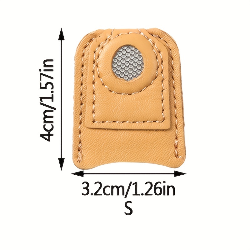 Sewing Thimble Finger Protector, Leather Thimble Sewing Thimble Finger  Protector with Coin Thimble Pad for Hand Sewing Quilting Knitting(M) :  : Home & Kitchen